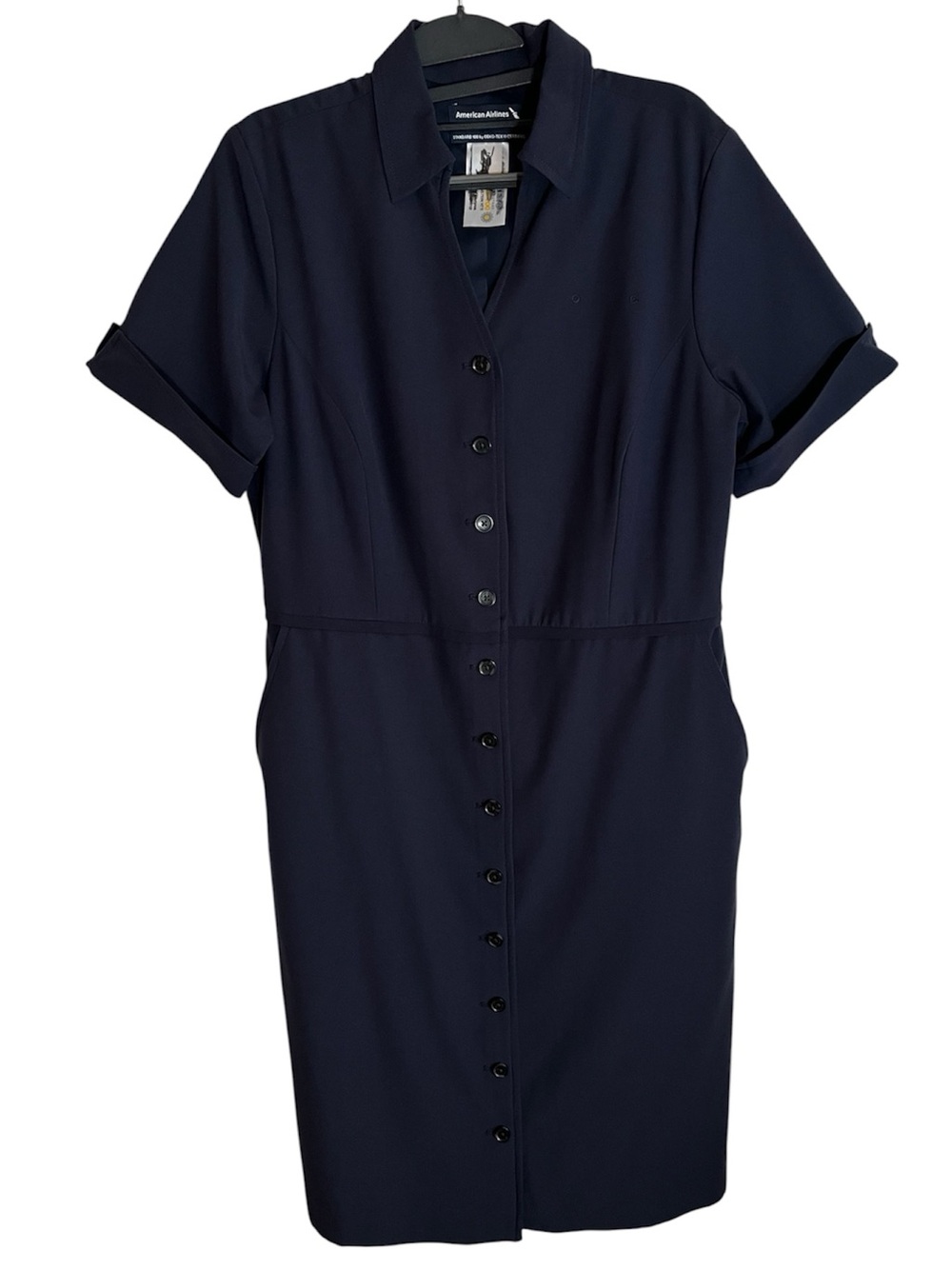American Airlines by Lands' End Flight Attendant Uniform Dress Navy Size 12